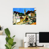 Kerk van Belgodere, Corsica Poster (Thuiskantoor)