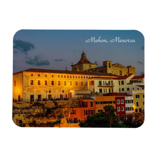 Kerk van Carmen bij de schemering - Mahon, Menorca Magneet (Horizontaal)