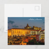 Kerk van Carmen bij schemering - Mahon, Menorca Briefkaart (Voorkant / Achterkant)