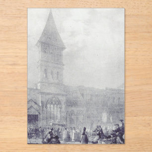 Kerk van de Abdij van Saint Philibert in Tounus Acryl Uitnodigingen
