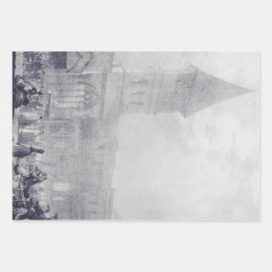 Kerk van de Abdij van Sint-Filibert in Tounus Inpakpapier Vel