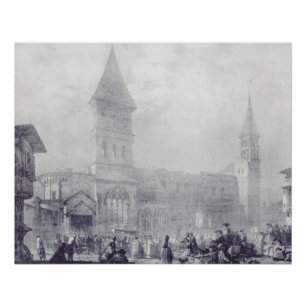 Kerk van de Abdij van Sint Philibert in Tounus Perfect Poster