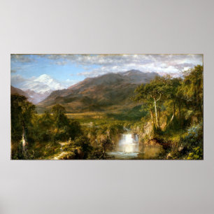 Kerk van de Frederic Edwin Heart van de Andes Poster