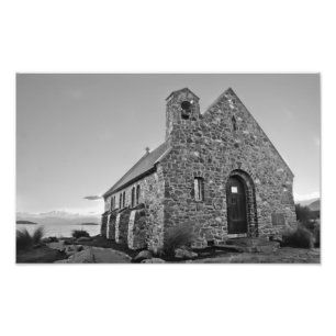 kerk van de goede herder , nieuw - zeeland foto afdruk