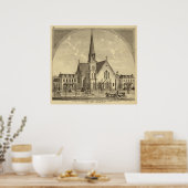 Kerk van de Heilige Heart East Liberty Poster (Keuken)