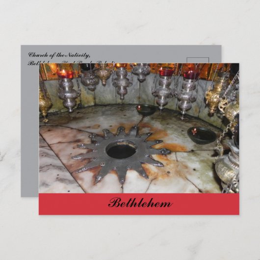 Kerk van de Nativiteit Bethlehem Briefkaart (Voorkant / Achterkant)