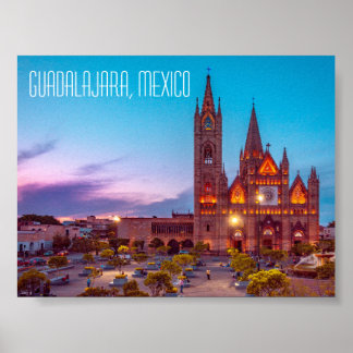 Kerk van Guadalajara, Mexico Poster