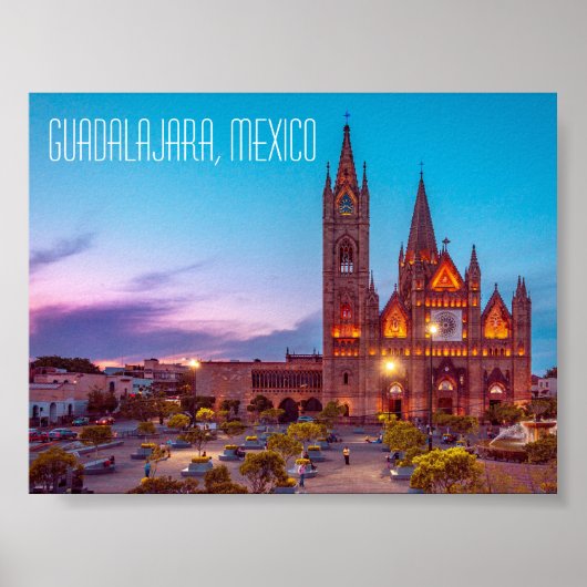 Kerk van Guadalajara, Mexico Poster (Voorkant)