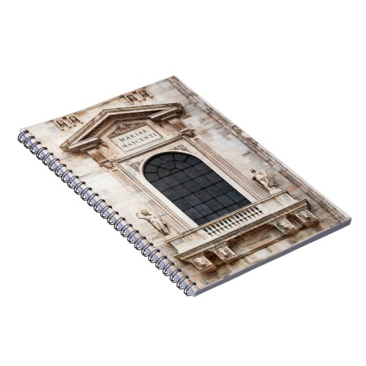 Kerk van Milaan. Prachtige Italiaanse tempel Notitieboek (Rechterzijde)