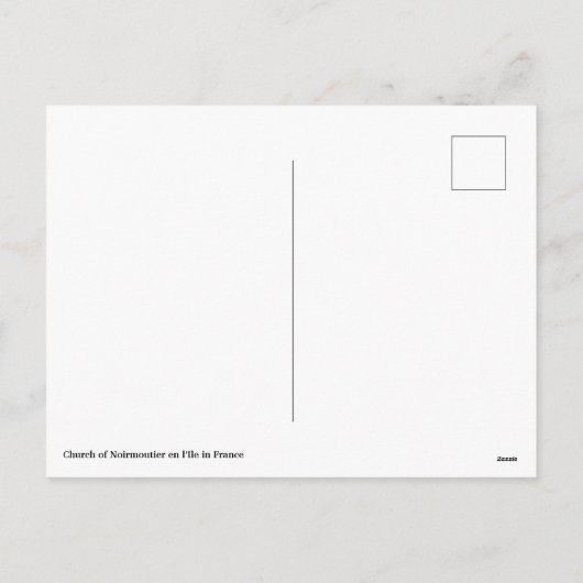 Kerk van Noirmoutier en l'Ile in Frankrijk Feestdagenkaart (Achterkant)