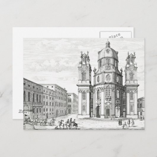 Kerk van Notre Dame, Salzburg, Oostenrijk, uit 'En Briefkaart (Voorkant / Achterkant)