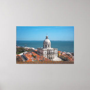 Kerk van Santa Engracia in Lissabon, Portugal Canvas Afdruk