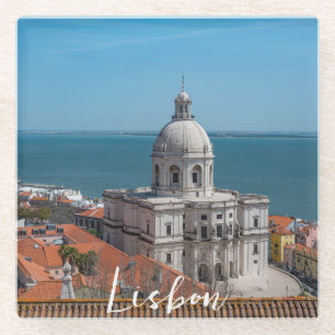 Kerk van Santa Engracia in Lissabon, Portugal Glazen Onderzetter