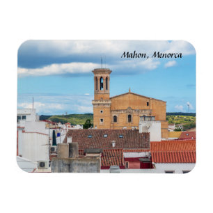 Kerk van Santa Maria luchtzicht - Mahon, Menorca Magneet