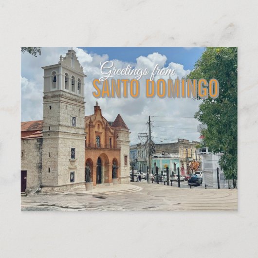 Kerk van Santo Domingo Dominicaanse Republiek Briefkaart (Voorkant)