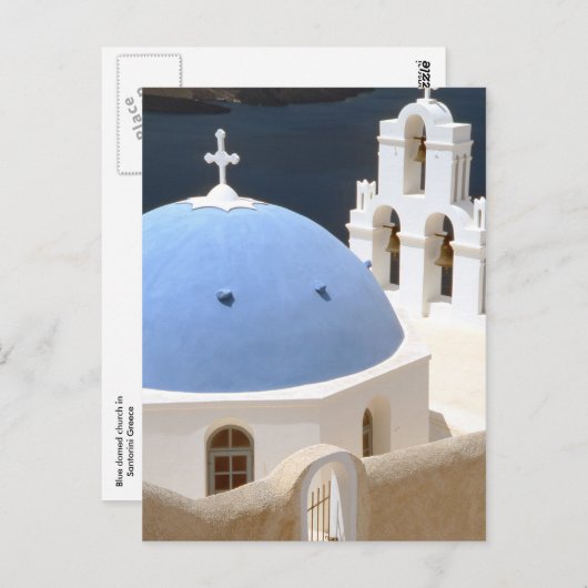 Kerk van Santorini Briefkaart (Voorkant / Achterkant)