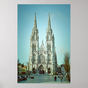Kerk van Sint Petrus en Paulus in Oostende, België Poster