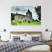 Kerk van St. Oswald bij Lythe bij Whitby Canvas Afdruk (Insitu (Slaapkamer))