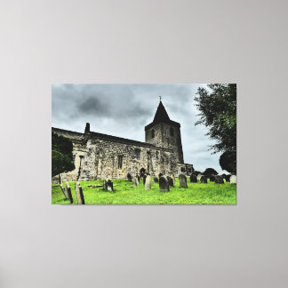 Kerk van St. Oswald bij Lythe bij Whitby Canvas Afdruk