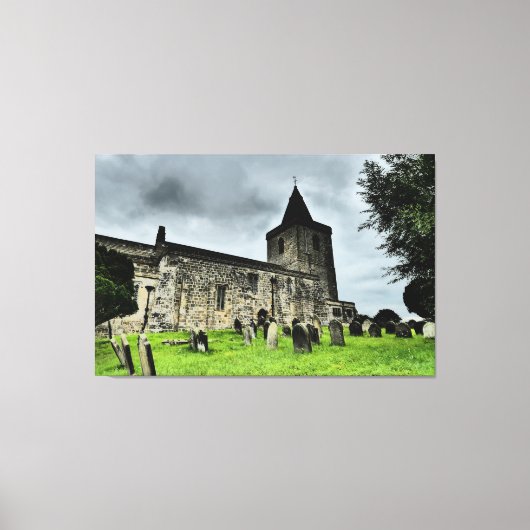 Kerk van St. Oswald bij Lythe bij Whitby Canvas Afdruk (Voorkant)