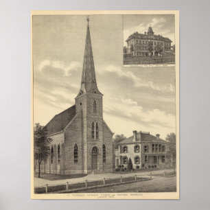 Kerk van St. Theresa, Nebraska Poster