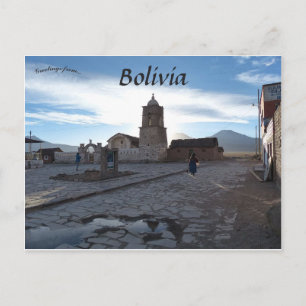 Kerk van Tomarapi in de Bolivia van Sajama Briefkaart