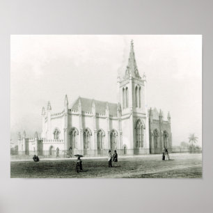 Kerk van Trinity, haven van Spanje Poster