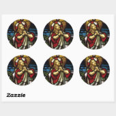 Kerk Windows 059 Ronde Sticker (Vel)