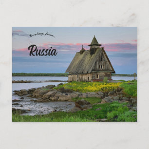 Kerk Witte Zee Oever Bij Rabocheostrovsk Rusland Briefkaart