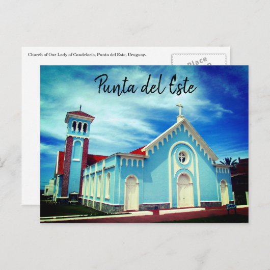 kerkblauw briefkaart (Voorkant / Achterkant)