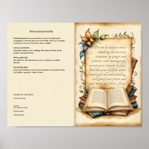 Kerkbulletin aanpassen en downloaden poster