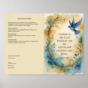 Kerkbulletin aanpassen en downloaden poster