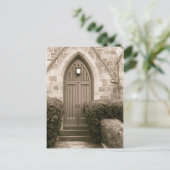 kerkdeur briefkaart (Staand voorkant)