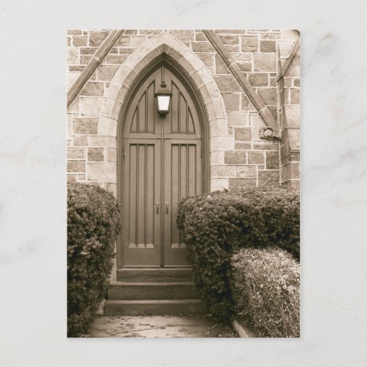 kerkdeur briefkaart (Voorkant)