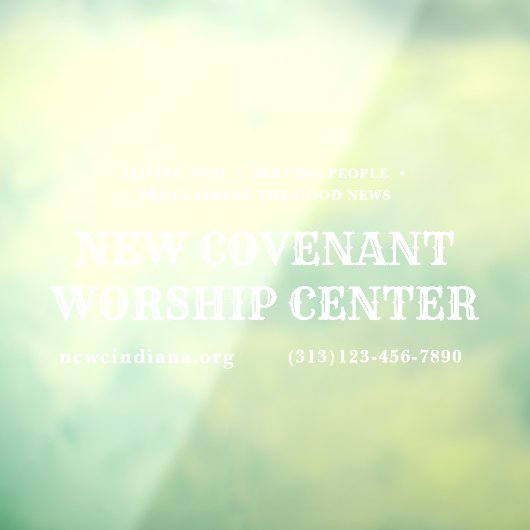 Kerkdienst Informatie Door Decal (Vel 3)