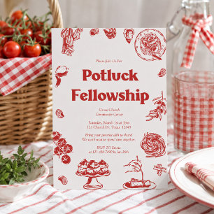 Kerkelijke Potluck Samenkomst Kaart