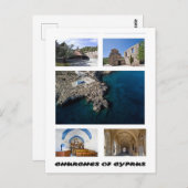 Kerken van het briefkaart Cyprus (Voorkant / Achterkant)
