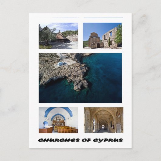 Kerken van het briefkaart Cyprus (Voorkant)