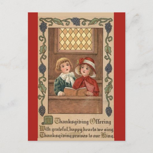 kerkgebed met Thanksgiving Briefkaart (Voorkant)