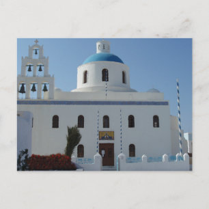 Kerkgezichten op Santorini, Griekenland Briefkaart