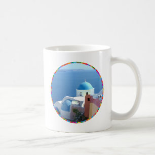 Kerkgezichten op Santorini, Griekenland Koffiemok