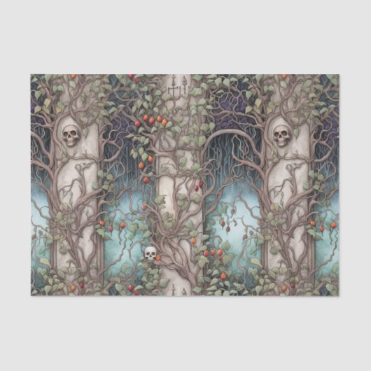  kerkhof Halloween Tissuepapier (Voorkant)