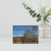 kerkhof in het najaar van de ATC Visitekaartje (Staand voorkant)