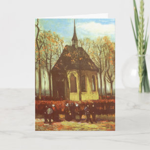 Kerkje te Nuenen door Vincent van Gogh, Kerstmis Feestdagen Kaart
