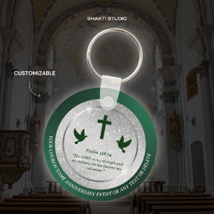 Kerkjubileum Geschenk voor Pastor persoonlijke Bij Sleutelhanger