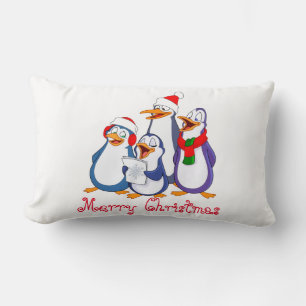 Kerkkussen - blije pinguïns kussen