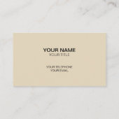 Kerkorkbord met  tekst visitekaartje (Achterkant)