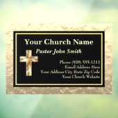 Kerkpredikant Goud en Zwart Raamsticker (Vel 3)