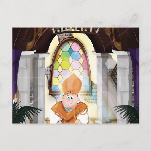 Kerkpriester Briefkaart (Voorkant)