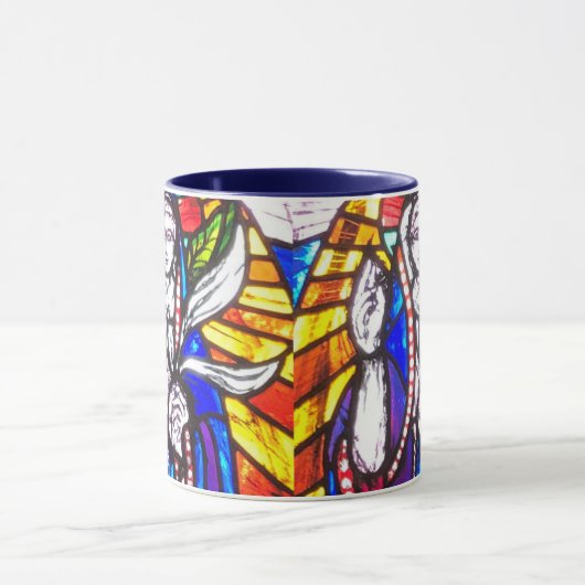 Kerkramen - Glas in lood Detail op een Mok (Midden)